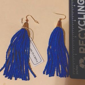 Cobalt blue fashion earrings